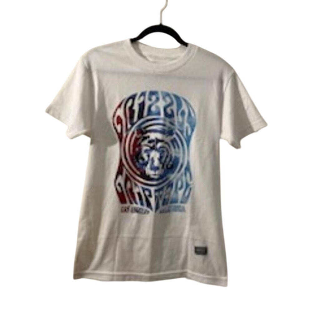 Grizzly Mens Small White Graphic T-Shirt‎